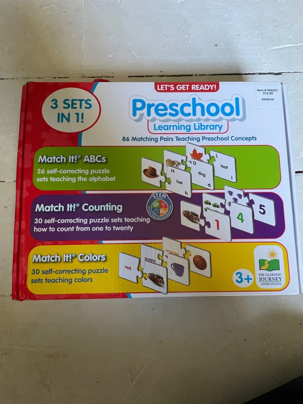 Preschool Learning Library - Colorful Educational Puzzle Set